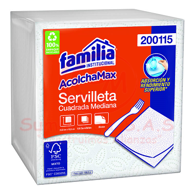 Servilleta Cuad Acolchamax 27X100 200115 Familia (30)