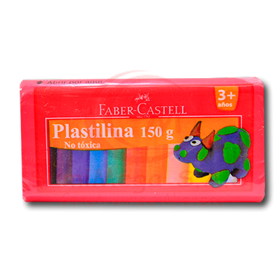 Plastilina X 150 Gr Roja Fluorescente Fabercastell