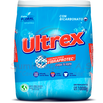 Detergente en Polvo X 1Kg Floral Ultrex (20)