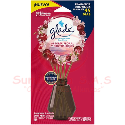 Ambientador Palitos Alegria Floral/Frut Rj 100Ml Glade(6)