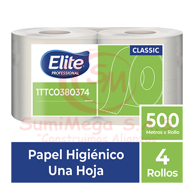 Papel Higienico PACAX4 Jumbo NatX500 Mt 380374 ELITE